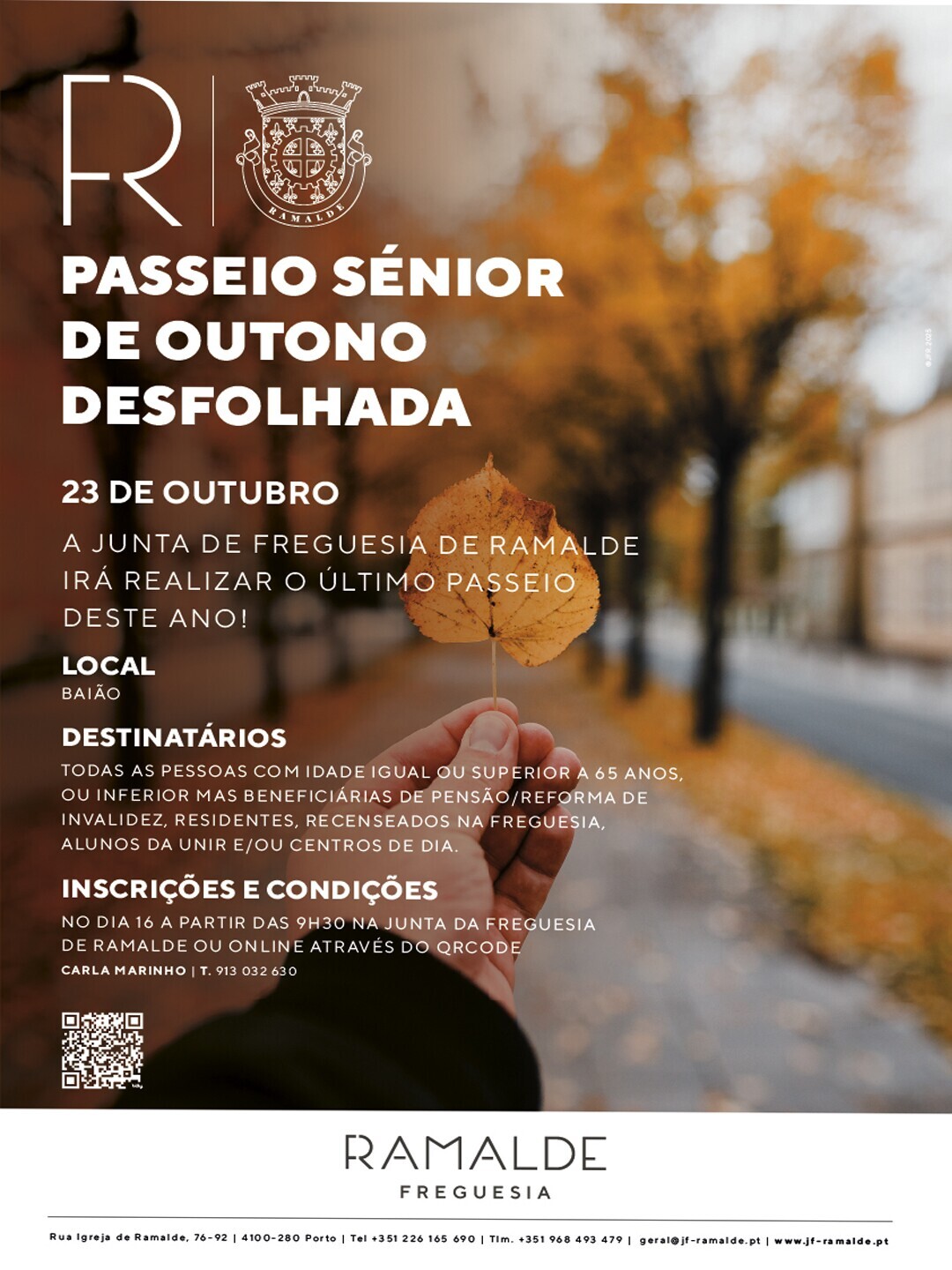 Passeio Sénior da Desfolhada | Inscrições iniciam a 16 de outubro